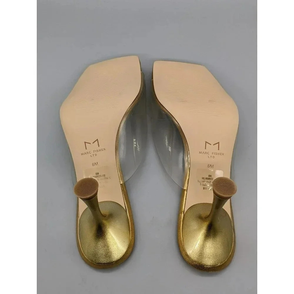 Marc Fisher LTD Marcelo 2 Women's Sandals Gold Size 6 (MSRP $130) - Picture 6 of 7